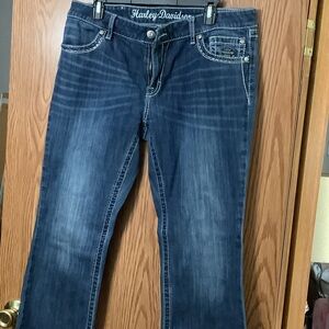 Harley-Davidson Women's Dark Blue Boot Cut Jeans